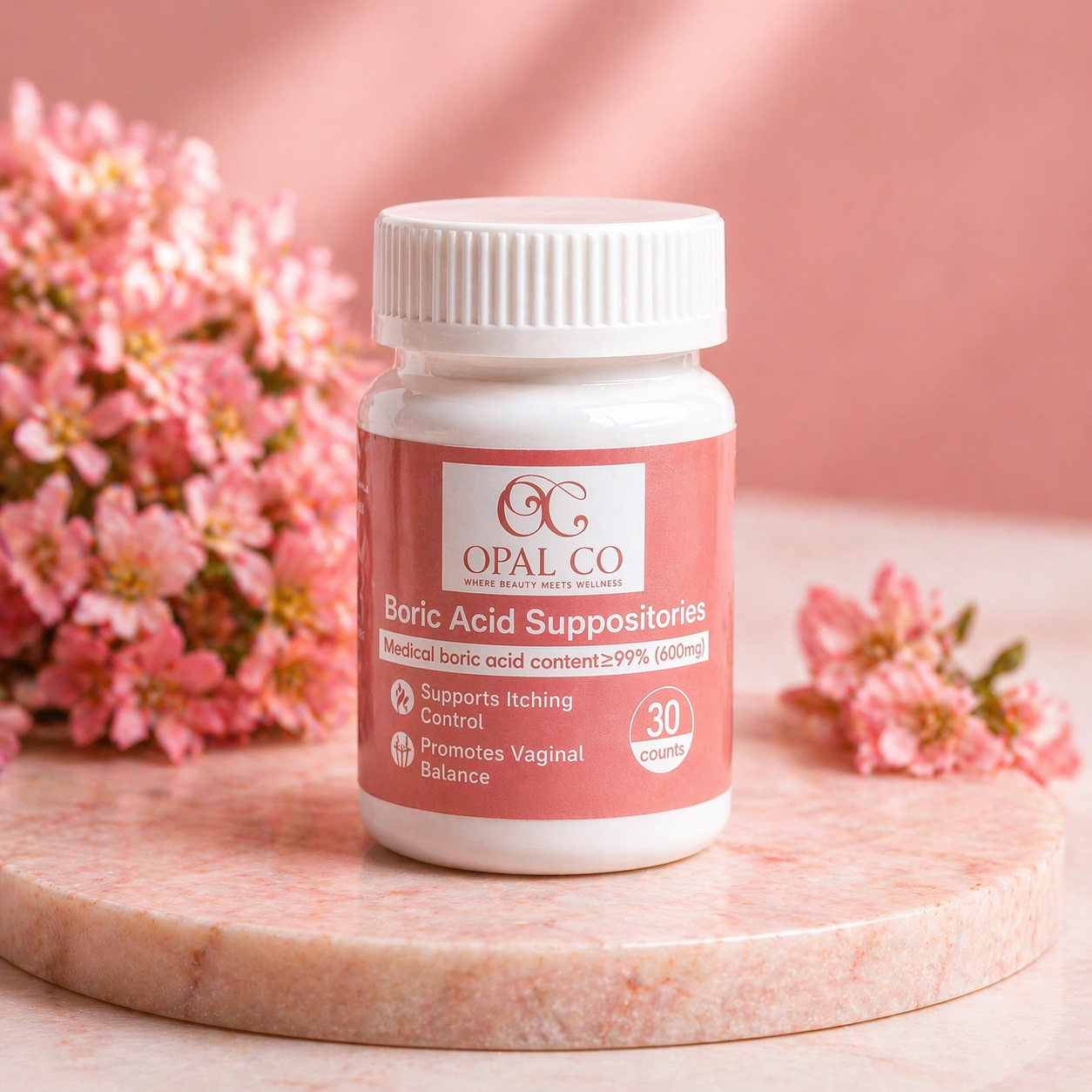Opalco Boric Acid Suppositories — Restore. Rebalance. Refresh.