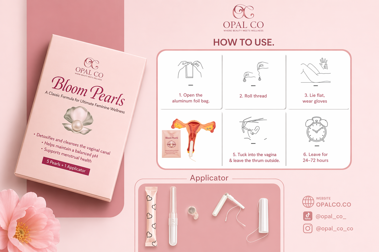 🌸 Opal Co. Feminine Wellness Bundle (yoni Pearls + Intimate Wash)